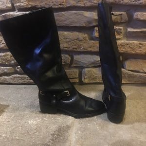 Ralph Lauren size 8.5 wide-calf knee-high boots.
